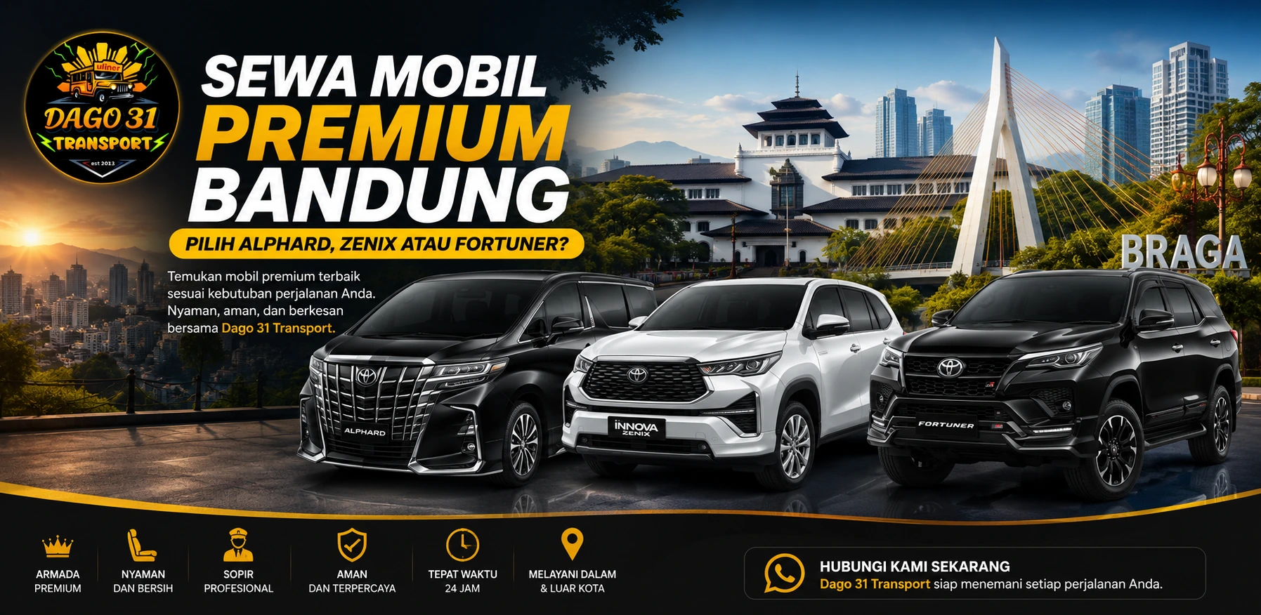 alphard zenix fortuner dago 31 transport