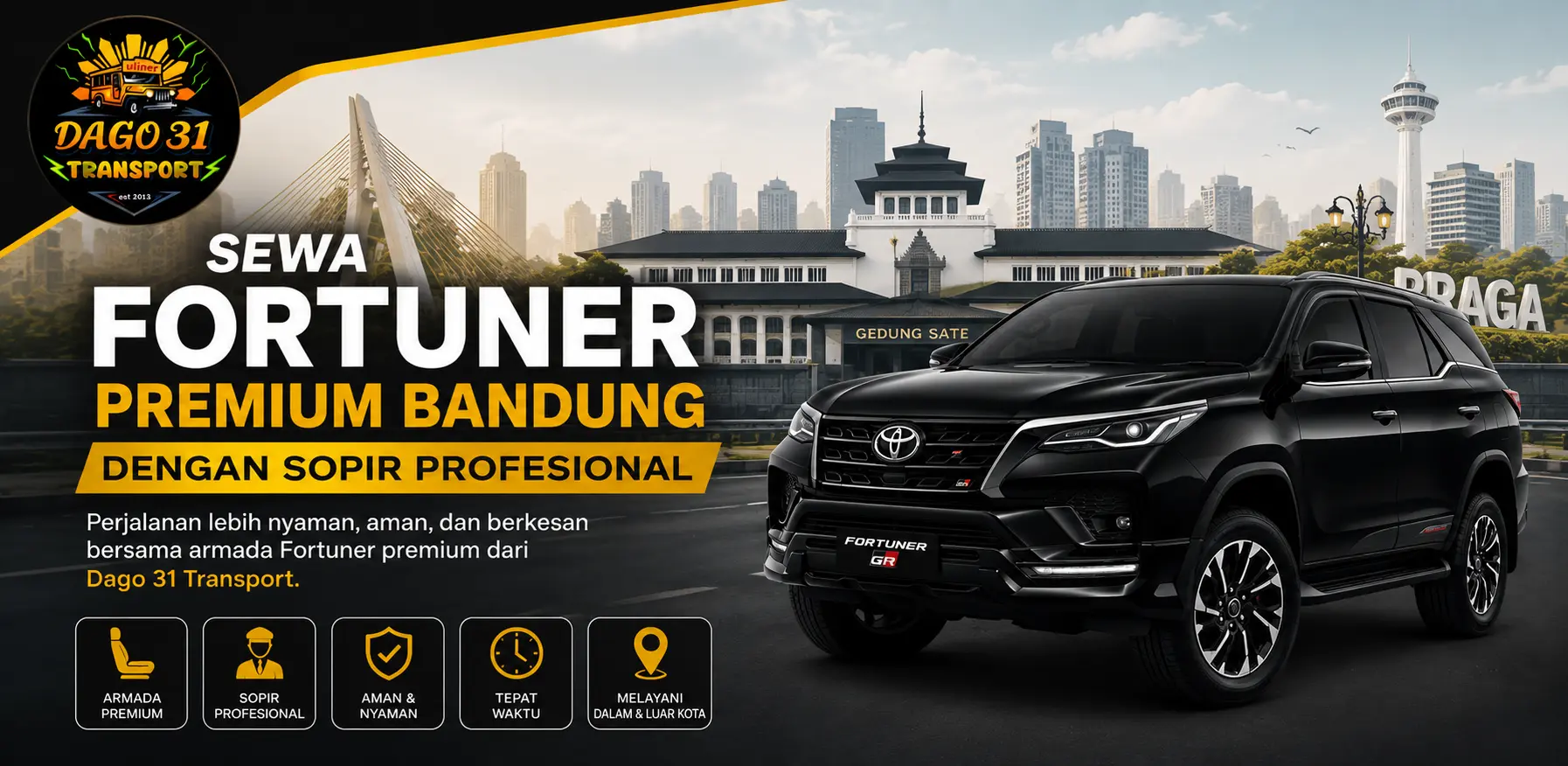 fortuner premum bandung